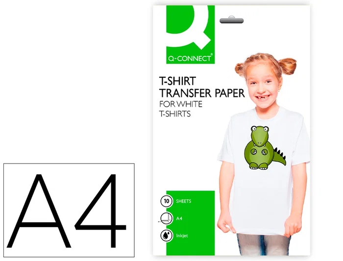Q-connect Papel Transferencia para Tela KF01430 Din A4, Bolsa de 10 Hojas Q-connect Papel Transferencia para Tela KF01430 Din A4, Bolsa de 10 Hojas