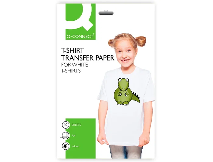 Q-connect Papel Transferencia para Tela KF01430 Din A4, Bolsa de 10 Hojas Q-connect Papel Transferencia para Tela KF01430 Din A4, Bolsa de 10 Hojas