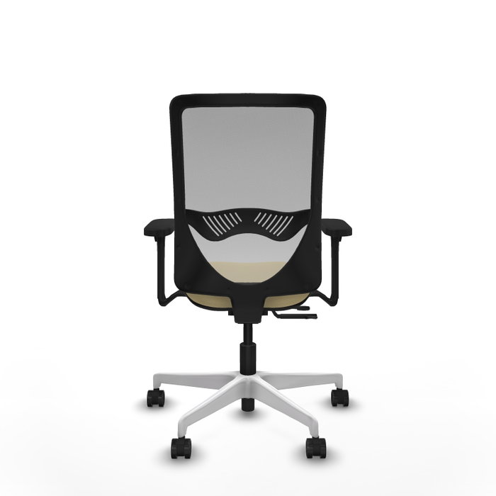 PIQUERAS Y CRESPO Silla de oficina Zulema con mecanismo Sincro/Traslack, Crema y Gris