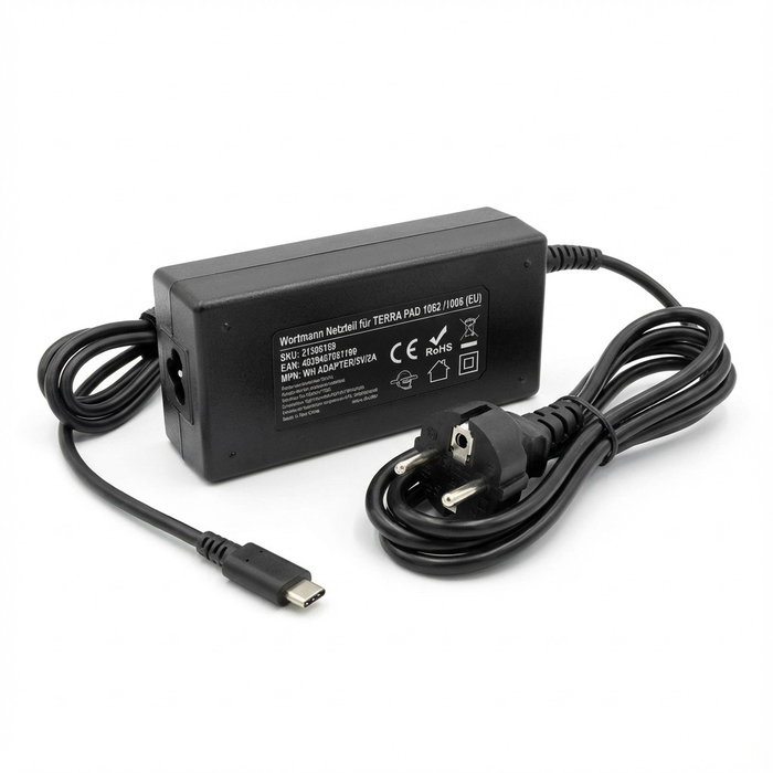 Terra Wortmann Netzteil para TERRA PAD 1062/ 1006 (EU), USB Type C Terra Wortmann Netzteil para TERRA PAD 1062/ 1006 (EU), USB Type C