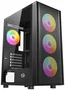 Redragon Spark GC-621-4F Caja Ordenador PC Gaming Malla Frontal Ventiladores RGB Cristal Templado USB-C