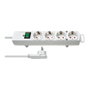 Brennenstuhl Comfort-Line 4x 2m Flachstecker Blanco