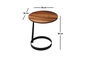 Hanah Home Mesa Auxiliar Callisto Nogal MDF Metal 50x58x50 cm