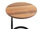 Hanah Home Mesa Auxiliar Callisto Nogal MDF Metal 50x58x50 cm
