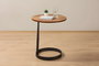 Hanah Home Mesa Auxiliar Callisto Nogal MDF Metal 50x58x50 cm