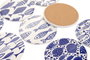 DKD Home Decor Posavasos de Dolomita y Corcho, Surtido de 12 Piezas