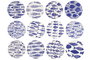 DKD Home Decor Posavasos de Dolomita y Corcho, Surtido de 12 Piezas