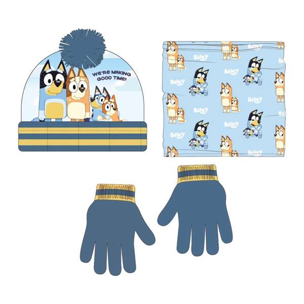 Cerdá Conjunto 3 Piezas Bluey Gorro Braga Cuello Guantes Niños Niñas 2-8 Años Multicolor Acrílico Poliéster Cerdá Conjunto 3 Piezas Bluey Gorro Braga Cuello Guantes Niños Niñas 2-8 Años Multicolor Acrílico Poliéster