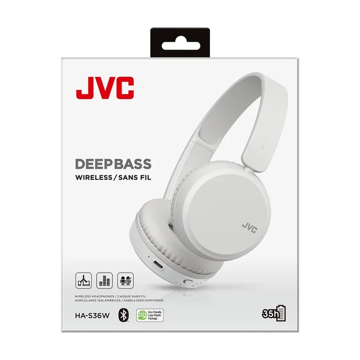 JVC HA-S36W Auriculares Inalámbricos de Diadema Blanco