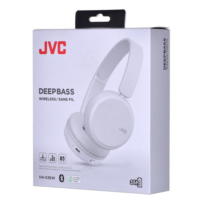 JVC HA-S36W Auriculares Inalámbricos de Diadema Blanco JVC HA-S36W Auriculares Inalámbricos de Diadema Blanco