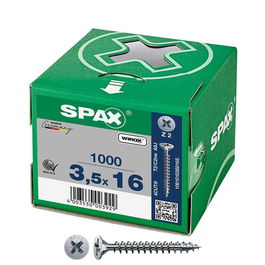 Spax 1081010350165 Tornillo universal cabeza plana Wirox 3,5x16mm caja 1000 unid.