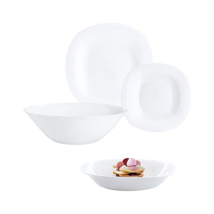Luminarc Vajilla Opal Carine Blanco 19 Piezas - 6 Personas Luminarc Vajilla Opal Carine Blanco 19 Piezas - 6 Personas