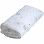 Domiva Sábana ajustable impermeable 2 en 1 Estampado de estrellas grises - 60x120 cm