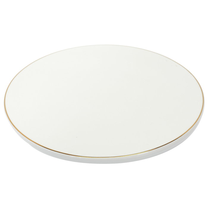 Home Deco Factory Pastelera Lounge Diámetro 30 cm Altura 10 cm con Ribete Dorado