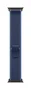 Apple MG9R4ZM/A Correa de Pulsera Loop Sport para Apple Watch Series 9/SE/3/S (49, 46, 45, 44 mm) Azul Titanio - Nailon Elástico con Hilo Reflectante, Cierre de Velcro, Talla M/L