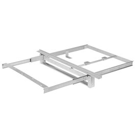 Pottker Guía Bastidor Ala Frontslide H37 con Volteador para 1 Ala de Mesa, Hierro y Aluminio RAL 9006, Carga Máxima 90kg