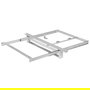 Pottker Guía Bastidor Ala Frontslide H37 con Volteador para 1 Ala de Mesa, Hierro y Aluminio RAL 9006, Carga Máxima 90kg
