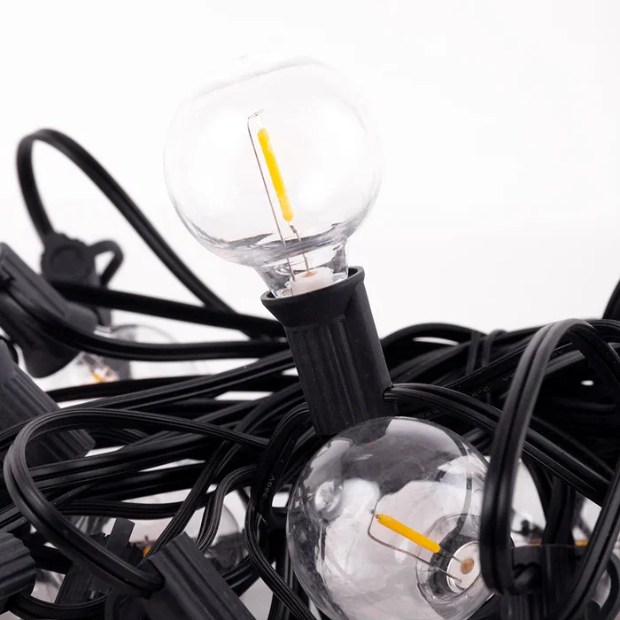 Cadena Luces Solares LED G40 25 Bombillas 2700K 9.5M [HO-CAD-25-SOL-WW]