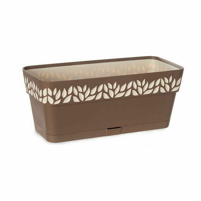 Jardinera Stefanplast Cloe Marrón Plástico 13,3 x 12,3 x 29,3 cm (12 Unidades)