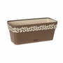 Jardinera Stefanplast Cloe Marrón Plástico 13,3 x 12,3 x 29,3 cm (12 Unidades)