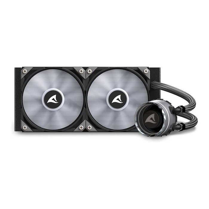 Sharkoon S80 RGB Kit Refrigeración Líquida AIO 240mm CPU con 2 Ventiladores 120mm, Negro, Compatible Intel y AMD Sharkoon S80 RGB Kit Refrigeración Líquida AIO 240mm CPU con 2 Ventiladores 120mm, Negro, Compatible Intel y AMD