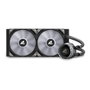 Sharkoon S80 RGB Kit Refrigeración Líquida AIO 240mm CPU con 2 Ventiladores 120mm, Negro, Compatible Intel y AMD