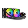 Sharkoon S80 RGB Kit Refrigeración Líquida AIO 240mm CPU con 2 Ventiladores 120mm, Negro, Compatible Intel y AMD
