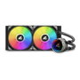 Sharkoon S80 RGB Kit Refrigeración Líquida AIO 240mm CPU con 2 Ventiladores 120mm, Negro, Compatible Intel y AMD