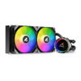 Sharkoon S80 RGB Kit Refrigeración Líquida AIO 240mm CPU con 2 Ventiladores 120mm, Negro, Compatible Intel y AMD