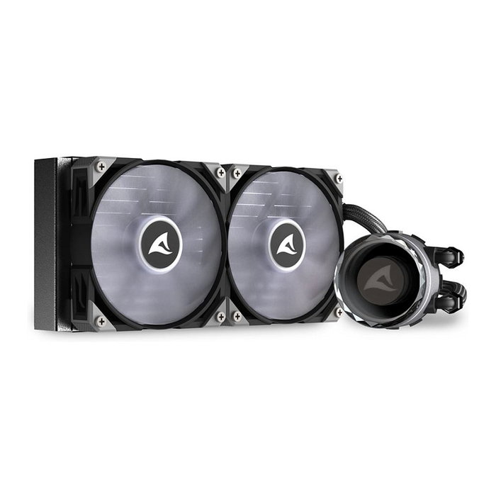 Sharkoon S80 RGB Kit Refrigeración Líquida AIO 240mm CPU con 2 Ventiladores 120mm, Negro, Compatible Intel y AMD Sharkoon S80 RGB Kit Refrigeración Líquida AIO 240mm CPU con 2 Ventiladores 120mm, Negro, Compatible Intel y AMD