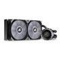 Sharkoon S80 RGB Kit Refrigeración Líquida AIO 240mm CPU con 2 Ventiladores 120mm, Negro, Compatible Intel y AMD