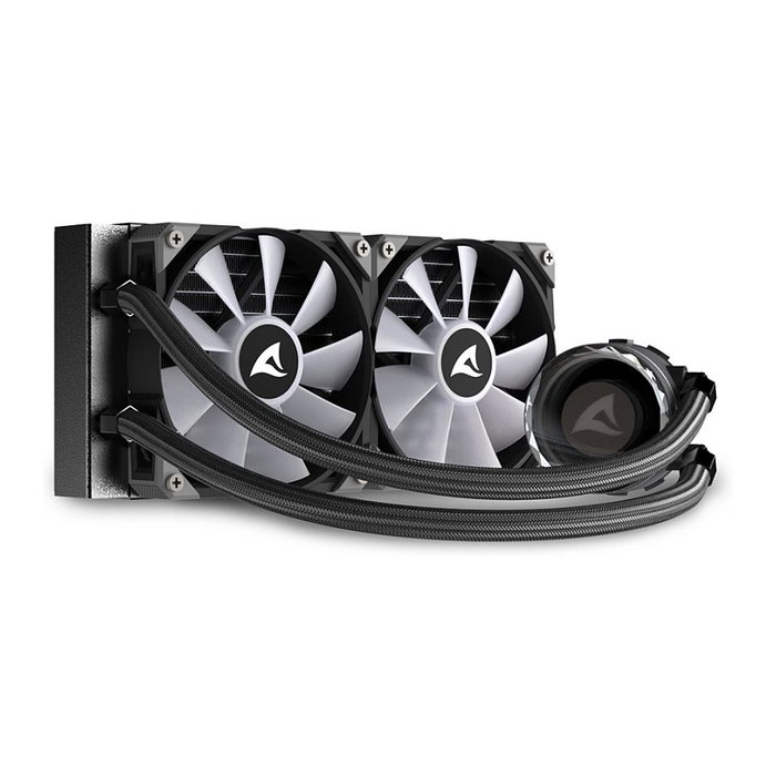 Sharkoon S80 RGB Kit Refrigeración Líquida AIO 240mm CPU con 2 Ventiladores 120mm, Negro, Compatible Intel y AMD Sharkoon S80 RGB Kit Refrigeración Líquida AIO 240mm CPU con 2 Ventiladores 120mm, Negro, Compatible Intel y AMD