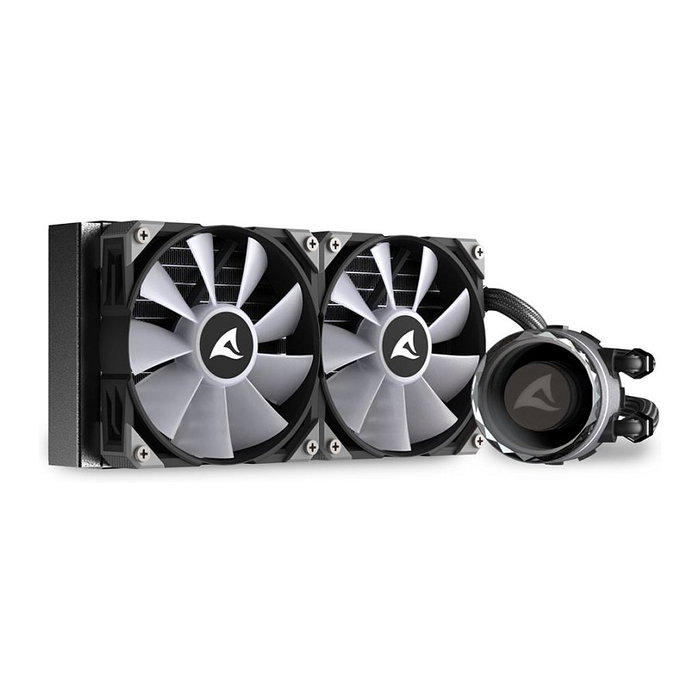 Sharkoon S80 RGB Kit Refrigeración Líquida AIO 240mm CPU con 2 Ventiladores 120mm, Negro, Compatible Intel y AMD Sharkoon S80 RGB Kit Refrigeración Líquida AIO 240mm CPU con 2 Ventiladores 120mm, Negro, Compatible Intel y AMD