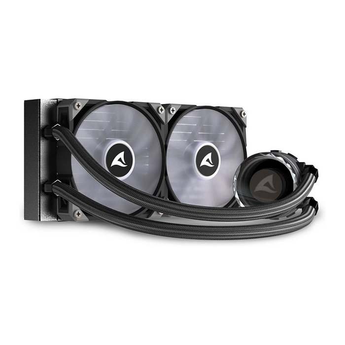 Sharkoon S80 RGB Kit Refrigeración Líquida AIO 240mm CPU con 2 Ventiladores 120mm, Negro, Compatible Intel y AMD Sharkoon S80 RGB Kit Refrigeración Líquida AIO 240mm CPU con 2 Ventiladores 120mm, Negro, Compatible Intel y AMD