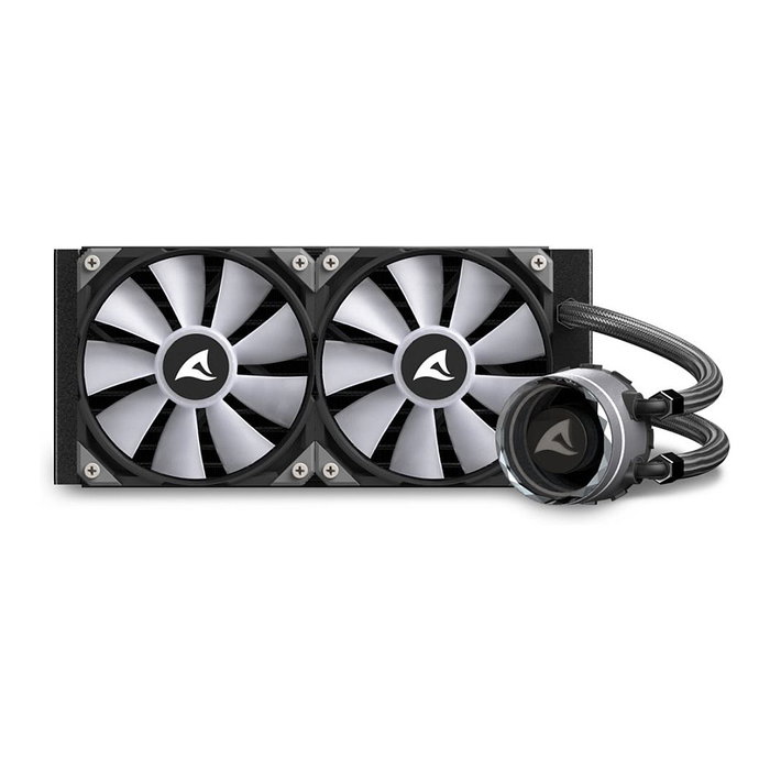 Sharkoon S80 RGB Kit Refrigeración Líquida AIO 240mm CPU con 2 Ventiladores 120mm, Negro, Compatible Intel y AMD Sharkoon S80 RGB Kit Refrigeración Líquida AIO 240mm CPU con 2 Ventiladores 120mm, Negro, Compatible Intel y AMD