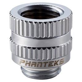 Phanteks Glacier M-F Rotary Adapter Straight G1/4 Pulgada Macho a Hembra, Plata Cromado