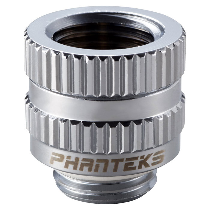 Phanteks Glacier M-F Rotary Adapter Straight G1/4 Pulgada Macho a Hembra, Plata Cromado Phanteks Glacier M-F Rotary Adapter Straight G1/4 Pulgada Macho a Hembra, Plata Cromado