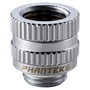 Phanteks Glacier M-F Rotary Adapter Straight G1/4 Pulgada Macho a Hembra, Plata Cromado