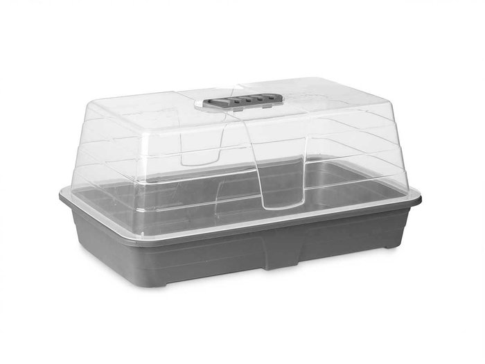 Ibergarden Invernadero Plastico 4,1 L Con Respiradero 38x24x18 cm (Set de 8)