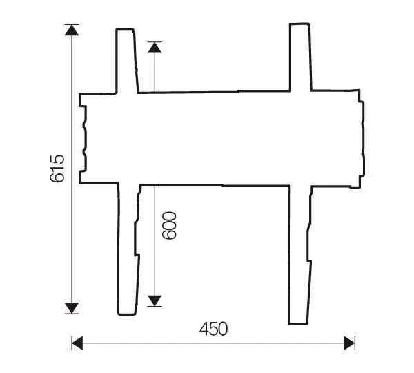Marca por definir Soporte de pared para TV OMB-06165 hasta 52 pulgadas Negro