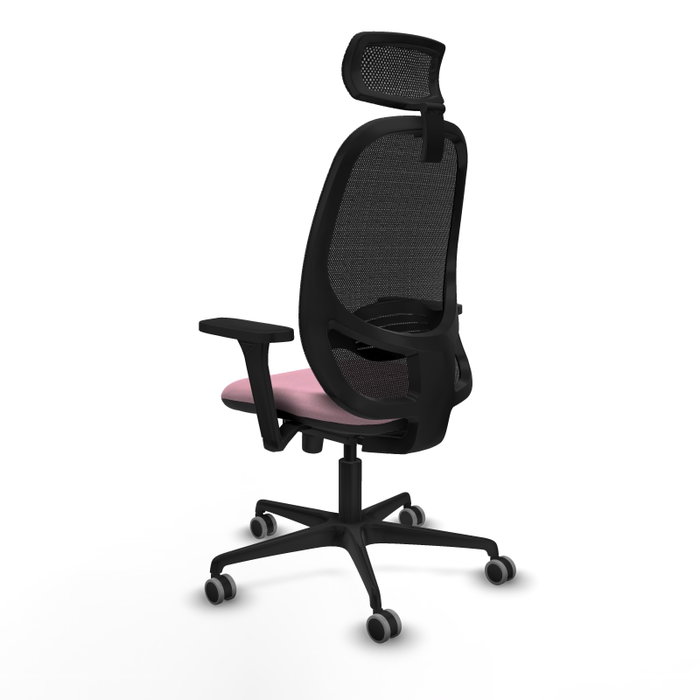 PIQUERAS Y CRESPO Silla de oficina Cilanco con mecanismo Sincro, Rosa y Negro