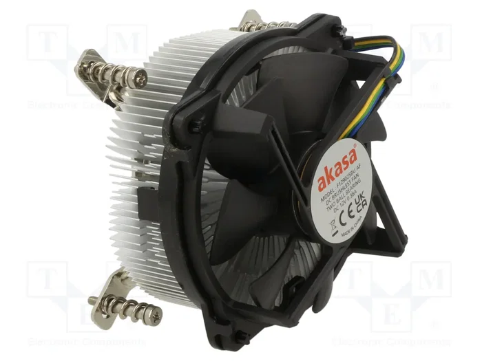 Akasa AK–CC6608BP01 Low Profile cooler CPU LGA 1700, 63,2 mm Akasa AK–CC6608BP01 Low Profile cooler CPU LGA 1700, 63,2 mm