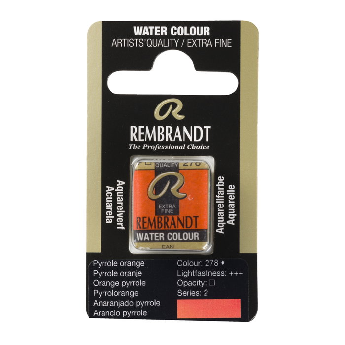 Rembrandt Acuarela Pastilla Anaranjado Pyrrole 278 Rembrandt Acuarela Pastilla Anaranjado Pyrrole 278