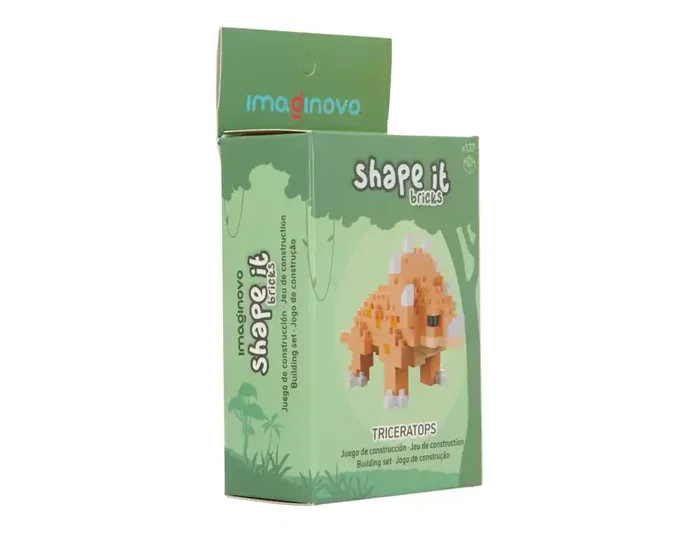 Imaginovo Juego de mini bloques de construcción Shape It dinosaurio naranja 137 piezas