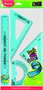 Maped Kit de Reglas Twist'n Flex Maxi de 4 Piezas Colores Surtidos