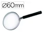 Q-connect Lupa Cristal Aro Metálico Mango Plástico Negro 60 mm 3 Aumentos