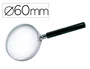Q-connect Lupa Cristal Aro Metálico Mango Plástico Negro 60 mm 3 Aumentos