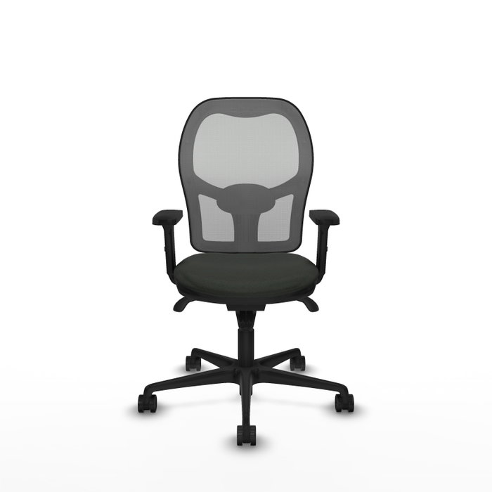 PIQUERAS Y CRESPO Silla de oficina Jorquera con mecanismo Sincro, Tela Negra y Malla Gris PIQUERAS Y CRESPO Silla de oficina Jorquera con mecanismo Sincro, Tela Negra y Malla Gris
