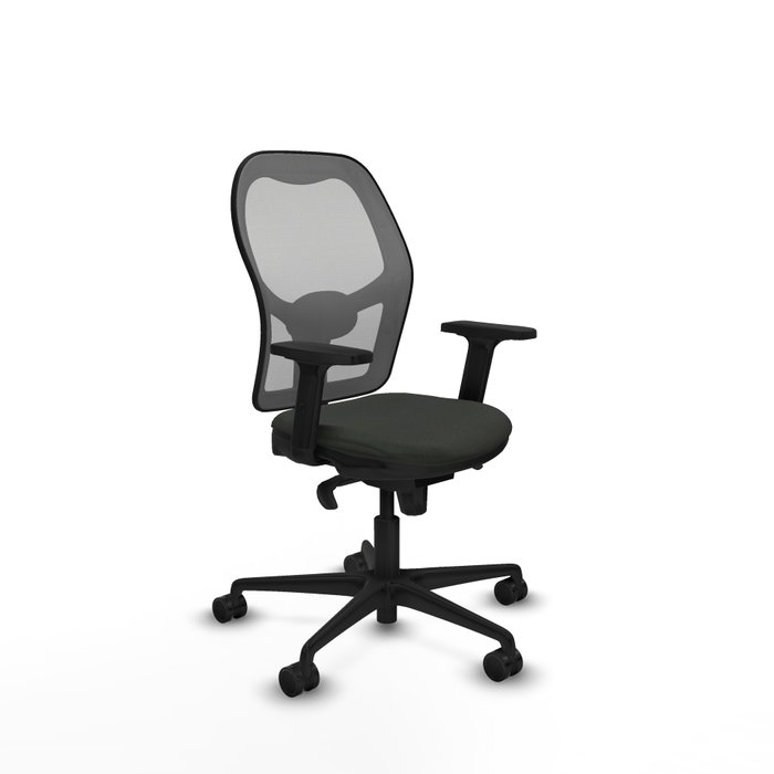 PIQUERAS Y CRESPO Silla de oficina Jorquera con mecanismo Sincro, Tela Negra y Malla Gris PIQUERAS Y CRESPO Silla de oficina Jorquera con mecanismo Sincro, Tela Negra y Malla Gris