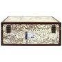Home Deco Factory Juego 2 Cajas-Maletín Mapamundi Vintage para Decoración y Almacenaje
